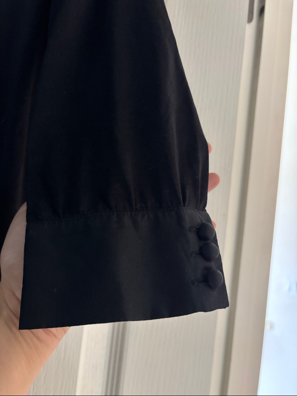 Ted Baker 100% Spun Silk Button-Front Tuxedo Tunic Top Sz 2 - Picture 4 of 7